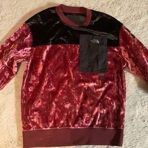 New mens suede  North face pull over